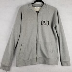 Stepforward Womens XL OSU Oregon State Full Zip Sweatshirt Gray Minimalist Basic
